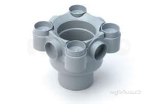 Marley Soil and Waste -  110mm Collar Boss. Double Solvent Socket