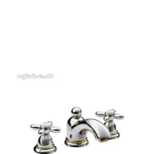Hansgrohe Brassware -  Carlton 3 Hole Basin Mixer Satinox