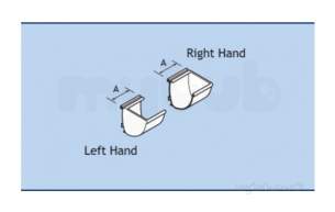 Alumasc Rainwater Products -  Modern 100mm Stop End Left Hand Pmf Selha