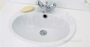 Armitage Vanity Basins -  Armitage Shanks Galaxy S260001 510mm Two Tap Holes V Basin Wh