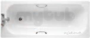 Sandringham 21 Acrylic Baths and Panels -  Armitage Shanks S180801 2 Tap Hole Steel Bath With Anti Slip Grips 170 X 70