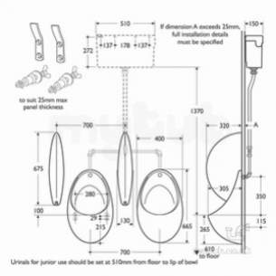 Armitage Shanks Commercial Sanitaryware -  Armitage Shanks Contour S9276 Toggle Bolts For Urinal Sc S927667
