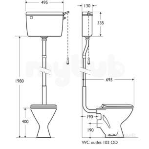 Armitage Entry Level Sanitaryware -  Armitage Shanks Sandringham S9440 Restrictor S944067