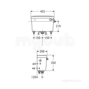 Armitage Shanks Mid Range Sanitaryware -  Armitage Shanks Universal/group S3927 Bsio 6 Cistrn Wh