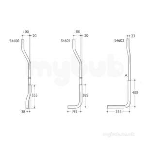 Armitage Grips Levers and Wastes -  Armitage Shanks S4602 H/l B/i Plsti Duct F/pipe Sc