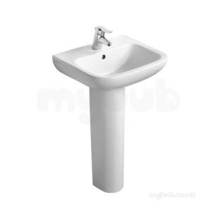 Armitage Shanks Commercial Sanitaryware -  Armitage Shanks Portman 21 S2481 Ped Basin 50 White One Tap Hole Of