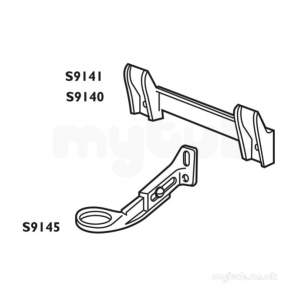 Armitage Shanks Commercial Sanitaryware -  Armitage Shanks Royalex S9140 Hanger Bracket Alum