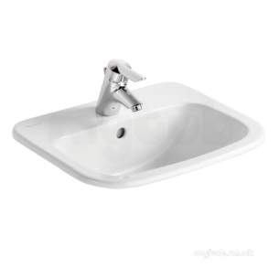 Armitage Shanks Commercial Sanitaryware -  Armitage Shanks Planet 21 S2485 Ctop 50 White Two Tap Holes Of Ch