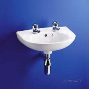 Armitage Entry Level Sanitaryware -  Armitage Shanks Tiffany S2766 455mm 1rhth Basin Wh