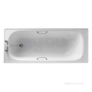 Armitage Shanks Steel Baths -  Armitage Shanks Sandringham Orima S1703 1600 Two Tap Holes Steel Bath Wh