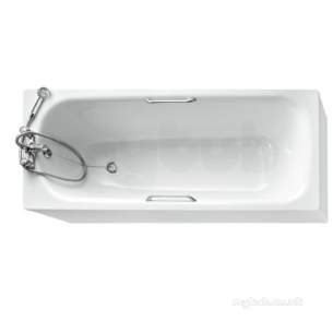 Armitage Shanks Steel Baths -  Armitage Shanks Nisa S1866 1700mm No Tap Holes Bath-no Grips Wh