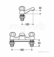 Armitage Shanks Domestic Brassware -  Armitage Shanks Fairline S7670 Deck Filler Acr Hds