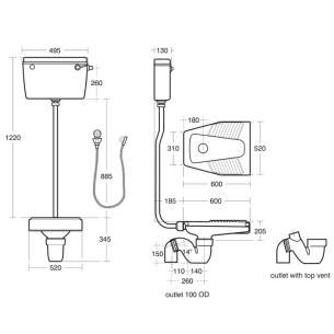 Armitage Shanks Commercial Sanitaryware -  Armitage Shanks Andria Squattr 50x50 White V412301
