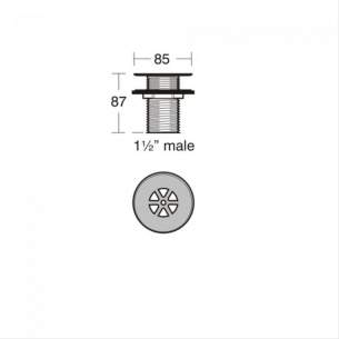 Armitage Grips Levers and Wastes -  Armitage Shanks S8726 1.5 Inch Strainer Waste Chrome Plated