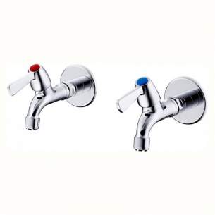Armitage Shanks Commercial Brassware -  Alterna 21 Bib Taps Exp Chr 1/2 Lever Handles B1457aa