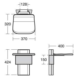 Armitage Shanks Commercial Sanitaryware -  Care Plus Sh Seat White V/ad 250mm S0644ac