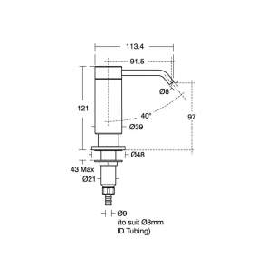 Ideal Standard Bathroom Accessories -  Ideal Standard Contour 21 Soap Dispenser Ultra Steel D Mntd