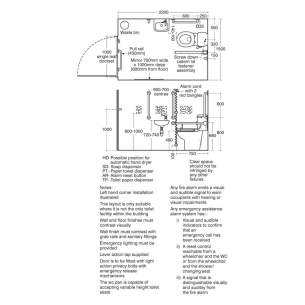 Armitage Shanks Doc M Packs -  Ideal Standard Contour 21 Plus Doc M Grey Rails C/c Lh S0683lj