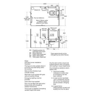 Armitage Shanks Commercial Sanitaryware -  Armitage Shanks Contour 21 Plus Doc M Chrcoal Rails Btw Lh