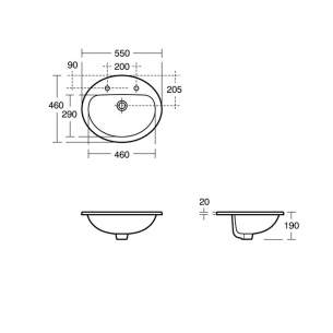 Armitage Shanks Commercial Sanitaryware -  Armitage Shanks Orbit 21 S2486 Ctop 55 White One Tap Hole Of S248601