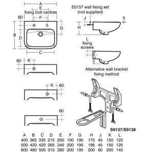 Armitage Shanks Commercial Sanitaryware -  Armitage Shanks P/man 21 Basin 50 White Of Nchn Nth S231901