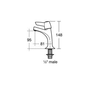 Ideal Standard Brassware -  Sandringham 21 B9885 Lvr H/neck Sink Taps Cp B9885aa