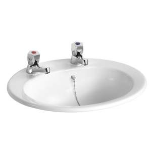 Sandringham 21 Sanitaryware -  Armitage Shanks Sandringham 21 E8953 500mm Two Tap Holes Ctop Basin White E895301