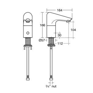 Armitage Shanks Commercial Sanitaryware -  Armitage Shanks Sensorflow 21 Basin Spt El N/mix Mns/b A4171gn