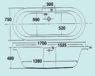 Eastbrook Baths -  23-2991 Apollo/aspen 1700 X 750 Carronite White