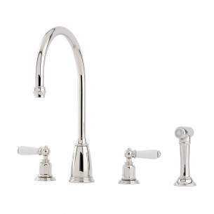 Perrin and Rowe Brassware -  Athenian 4376 4th Lever Handles Mixer Chr/porc