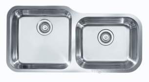 Rangemaster Sinks -  Rangemaster Atlantic Ub4035 Right Hand Sink Ss