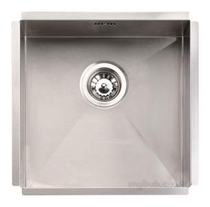 Rangemaster Sinks -  Rangemaster Ubs40 400 X 400 X 186 Sq U/mount Sink Ss