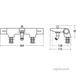 Ideal Standard Art and design Brassware -  Ideal Standard Attitude A4616 Two Tap Holes Therm Bsm C/w Kit Cp