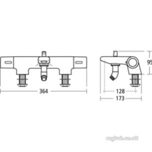 Ideal Standard Art and design Brassware -  Ideal Standard Attitude A4616 Two Tap Holes Therm Bsm C/w Kit Cp A4616aa