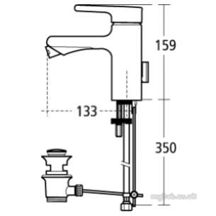 Ideal Standard Art and design Brassware -  Ideal Standard Attitude A4617 Sl One Tap Hole Puw Bidet Mixer Cp A4617aa