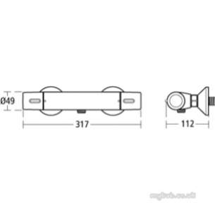 Ideal Standard Art and design Brassware -  Ideal Standard Attitude A4614 Exp Therm Shower Valve Cp