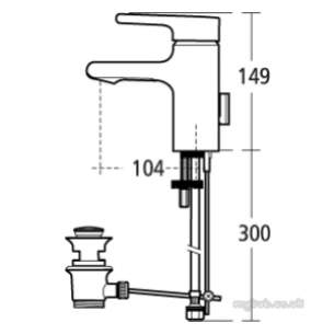 Ideal Standard Art and design Brassware -  Ideal Standard Attitude A4592 Sl One Tap Hole Puw Basin Mixer Chrome Plated A4592aa