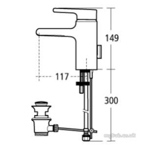 Ideal Standard Art and design Brassware -  Ideal Standard Attitude A4597 Sl One Tap Hole Puw Basin Mixer Cp