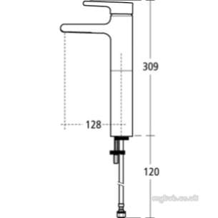 Ideal Standard Art and design Brassware -  Ideal Standard Attitude A4756 Sl One Tap Hole Ves Basin Mixer Cp A4756aa
