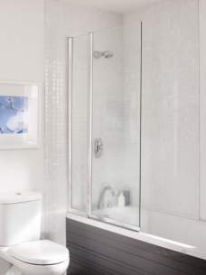 Kohler Daryl Bath Screens -  051 Twin Panel Bathscreen Squ S/cl900l