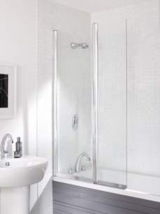 Kohler Daryl Bath Screens -  052 Twin Panel Bathscreen Squ S/cl900l