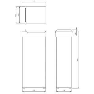 Commercial Washroom Dispensers -  Dolphin Sanitary Bin Bc984
