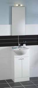 Be Modern Atlanta Concepts Aquis -  Aquis 460 White 2 Door Unit And Basin
