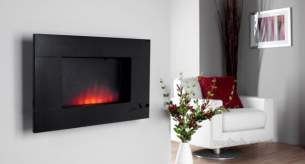 Be Modern Fires Gas and Electric -  Bm Dante Wall Mount Fire-black Granite