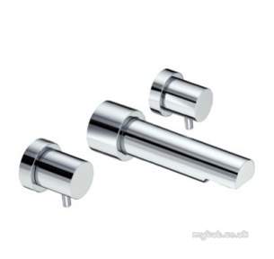 Bristan Brassware -  Prism 3th Wall Mounted Bath Filler Cp