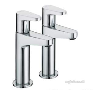 Bristan Brassware -  Quest High Neck Pillar Taps Chrome Plated Qst Hnk C