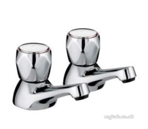 Bristan Brassware -  Value Club Bath Taps With Metal Heads Cp