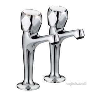 Bristan Brassware -  Value Club High Neck Pillar Taps Chrome Plated With