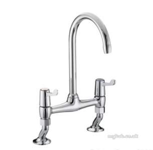 Bristan Brassware -  Value Lever Bridge Deck Sink Mixer Chrome Plated Val Brdsm C 6 Cd