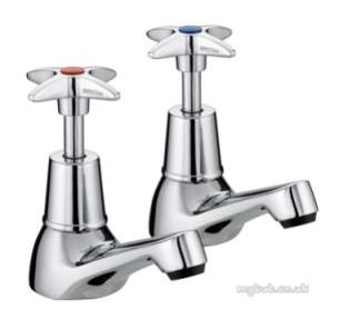 Bristan Brassware -  Bristan Value Cross Top Basin Taps Cp